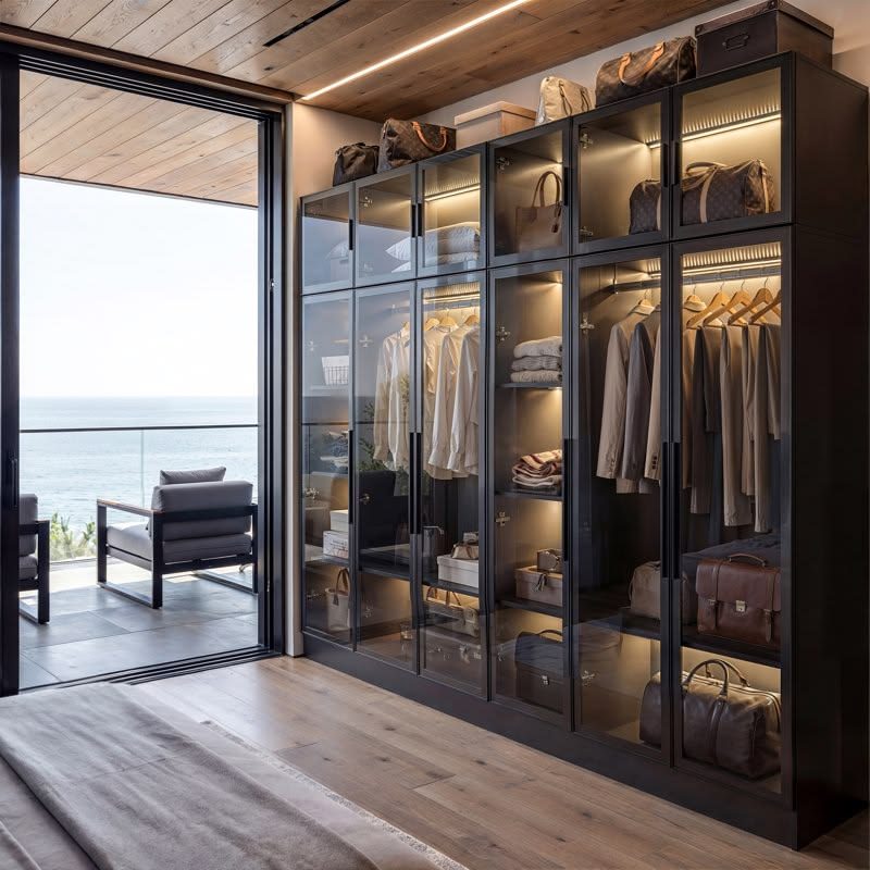 Built-in wardrobe with custom internal fit-out
