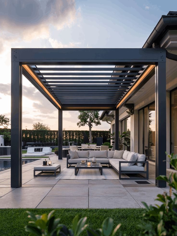 Attached Lounge Cover aluminum pergolas