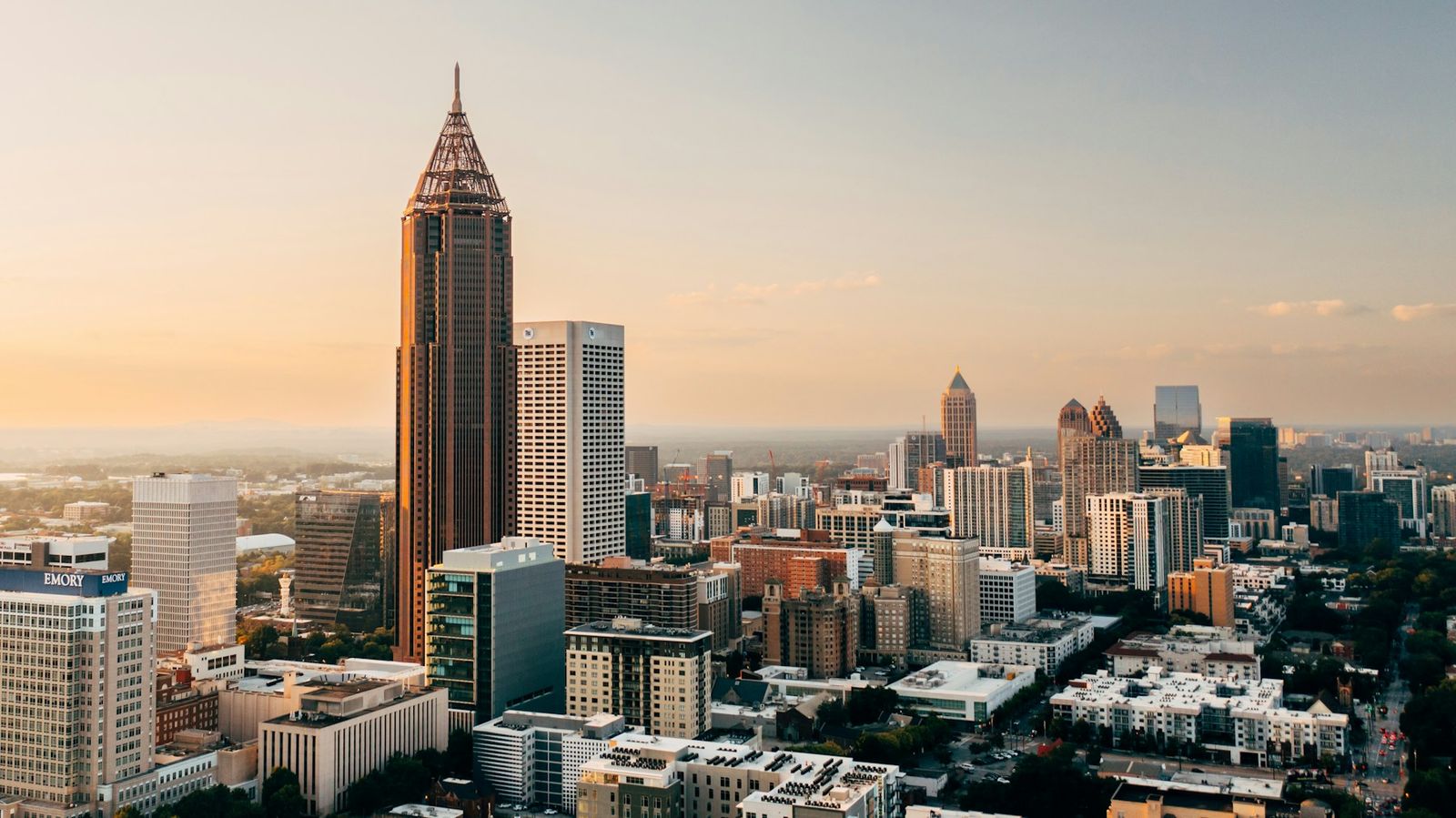 Atlanta skyline at dusk