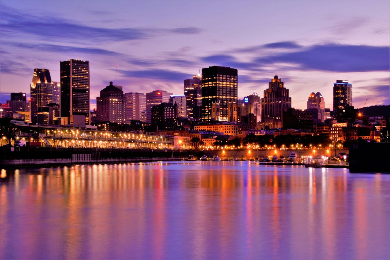 Montreal Old Port with Notre-Dame Basilica