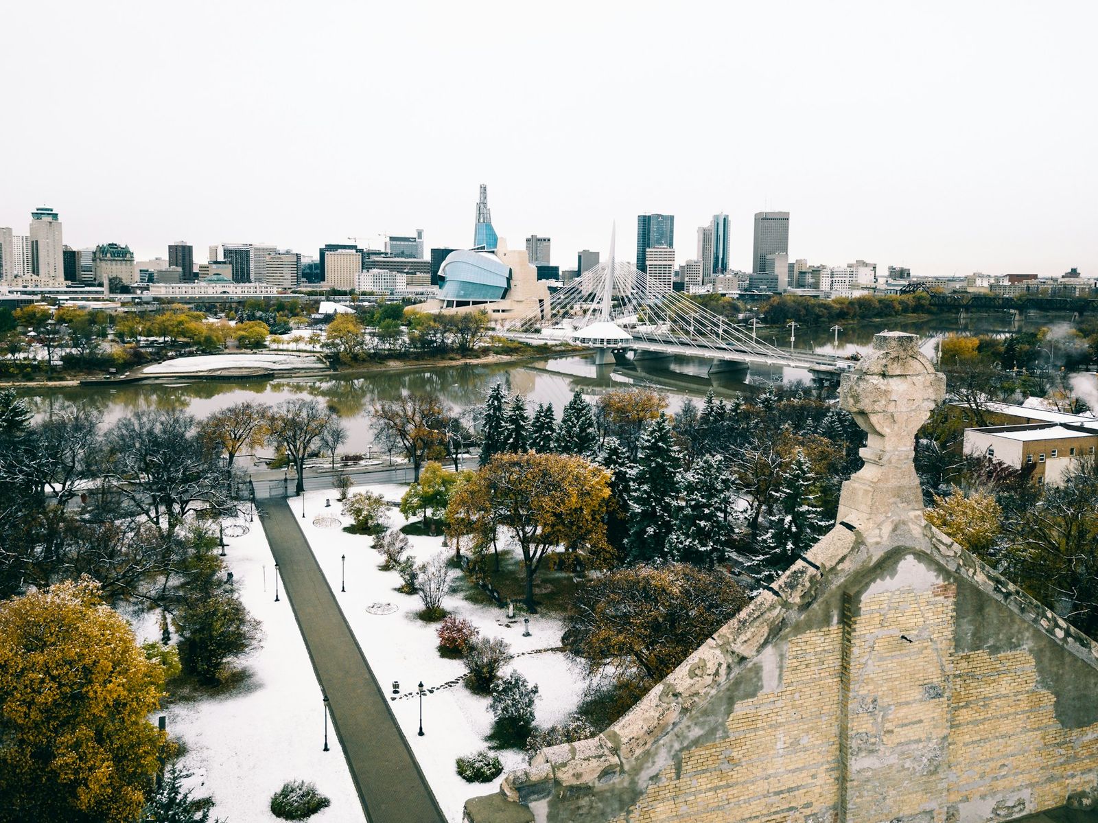 Winnipeg Museum for Human Rights and Esplanade Riel at The Forks